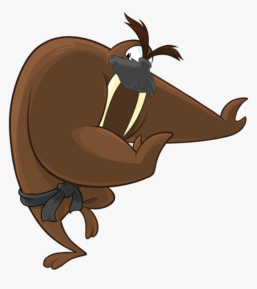 Clipart Swimming Walrus - Club Penguin Walrus, HD Png Download, Free Download