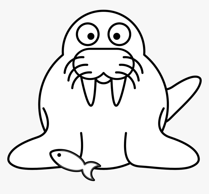 Walrus Clipart Black And White, HD Png Download, Free Download
