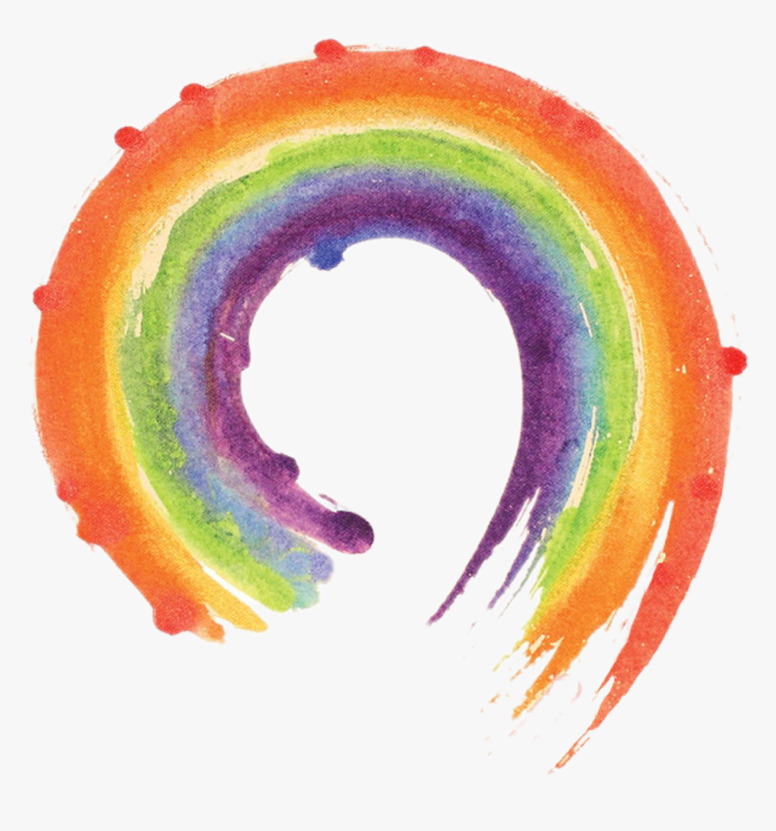 #paint #swirl #watercolor #rainbow #pride #lgbt #circle - Lgbt Paint Png, Transparent Png, Free Download