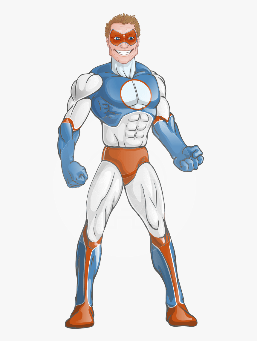 Villain Superhero Cartoon Vector Character Aka Mr - Buff Superhero Cartoon, HD Png Download, Free Download