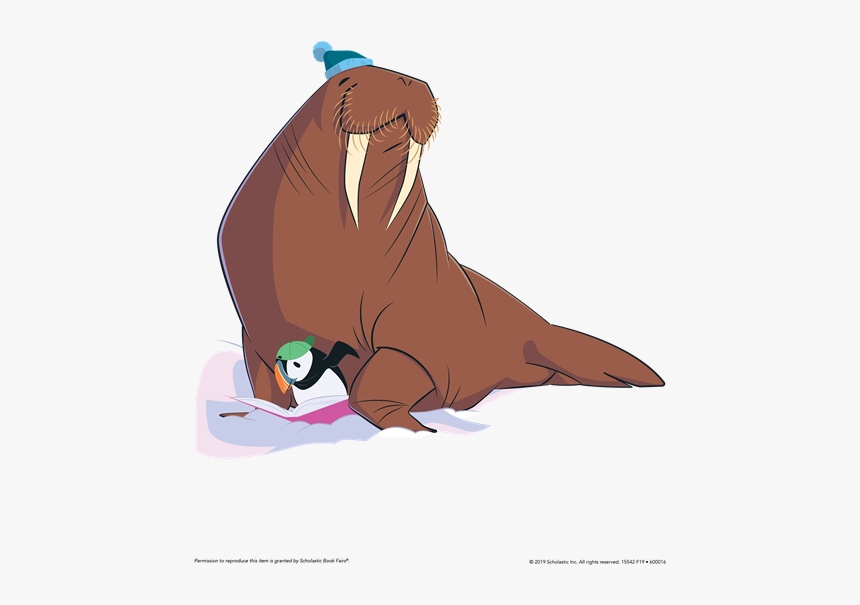 Walrus And Puffin Reading - Scholastic Book Fair Arctic Adventure, HD Png Download, Free Download