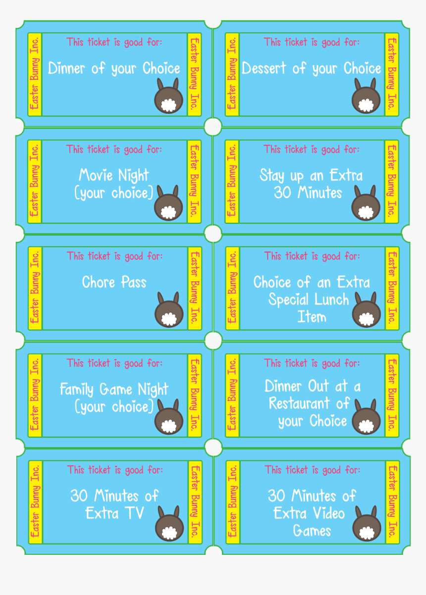 Easter Egg Hunt Ticket Template, HD Png Download, Free Download