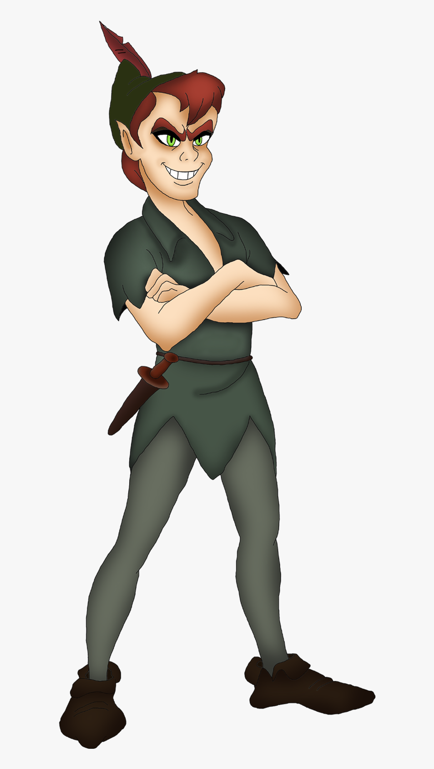 Peter Pan As A Villain - Cartoon, HD Png Download, Free Download