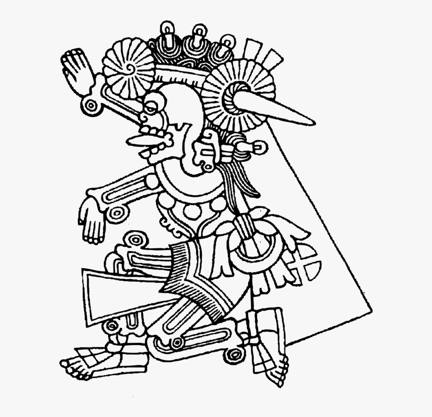 Mictlantecuhtli Drawing Art Free - Mictlantecuhtli Png, Transparent Png, Free Download