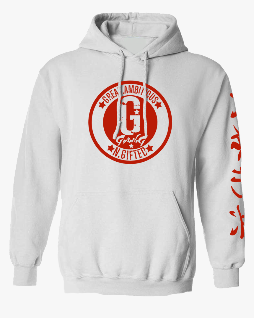 Hoodie - White And Red Hoodie, HD Png Download, Free Download