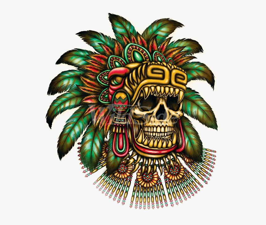Aztec Skull Warrior - Skull Warrior Aztec Jaguar, HD Png Download, Free Download