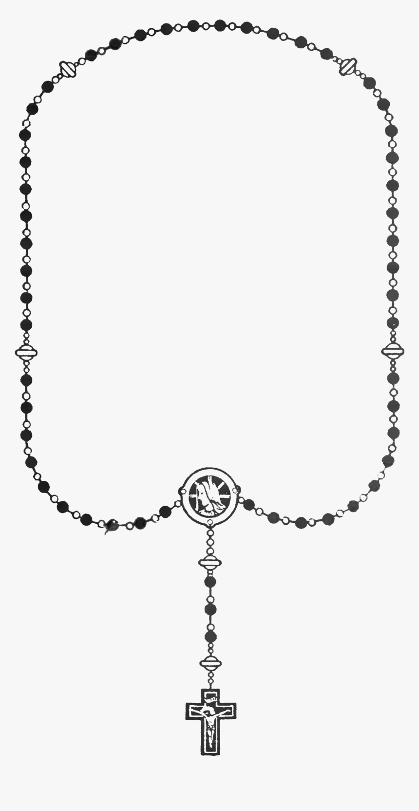 Black And White Rosary Png, Transparent Png, Free Download