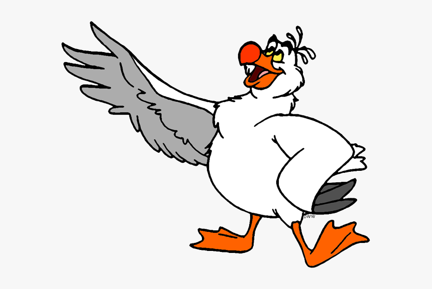 Little Mermaid Seagull Png, Transparent Png, Free Download