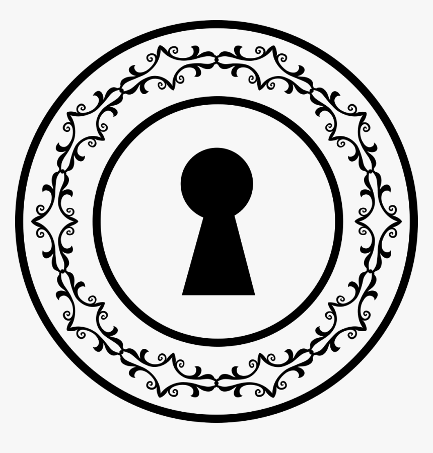 Keyhole Shape In A Decorative Circular Ring - Transparent Background Vintage Stamp Png, Png Download, Free Download