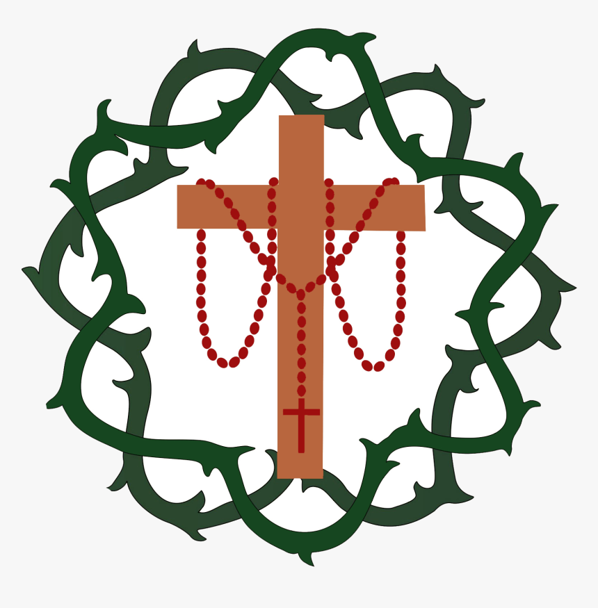 Escudo Hdad Rosario - Cruz Con Rosario Png, Transparent Png, Free Download