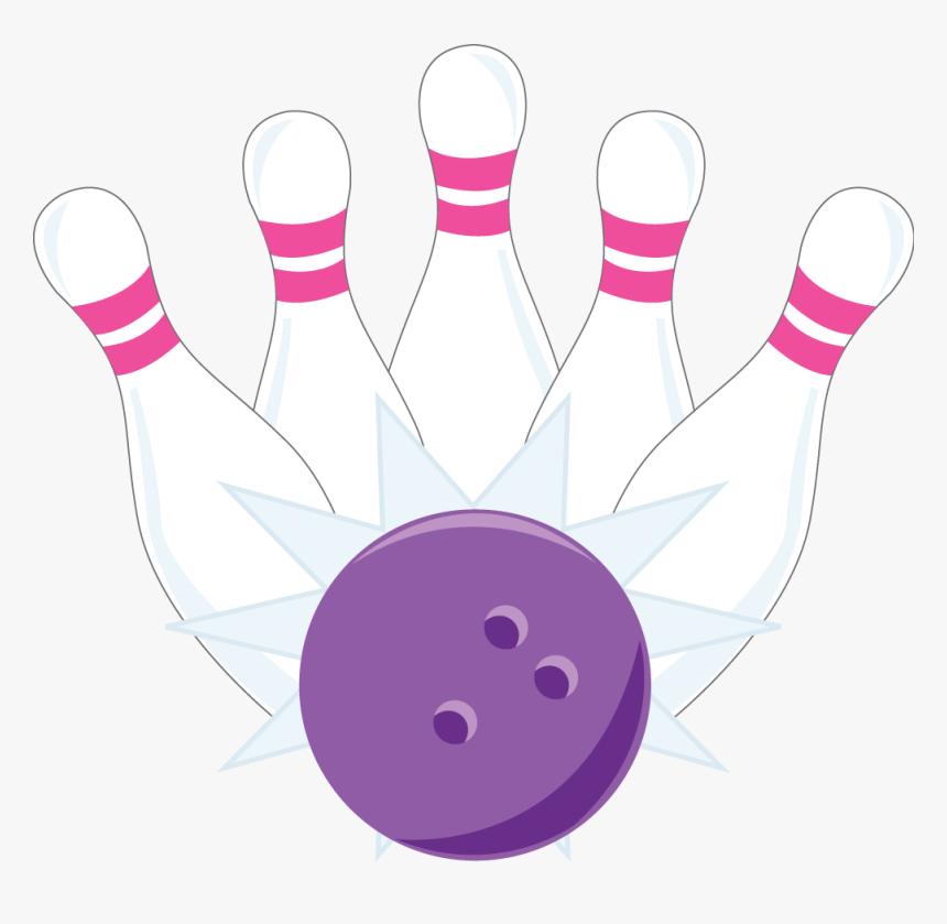 Bowling Clipart Clipart Free Download Clip Art Library - Purple Bowling Pins Clipart, HD Png Download, Free Download