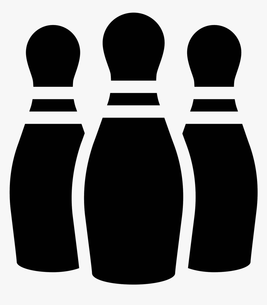 Png Black And White Stock Bowling Strike Clipart - Bowling Pin Icon, Transparent Png, Free Download
