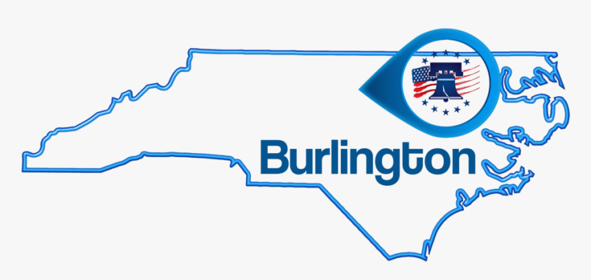 Burlington Map - North Carolina Outline Clipart, HD Png Download, Free Download
