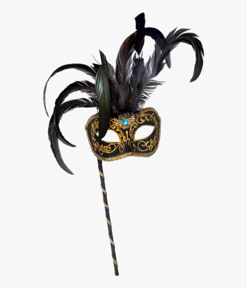 Mardi Ball Masquerade Gras Mask Dance Clipart - Masquerade Masks For Women With Handle, HD Png Download, Free Download