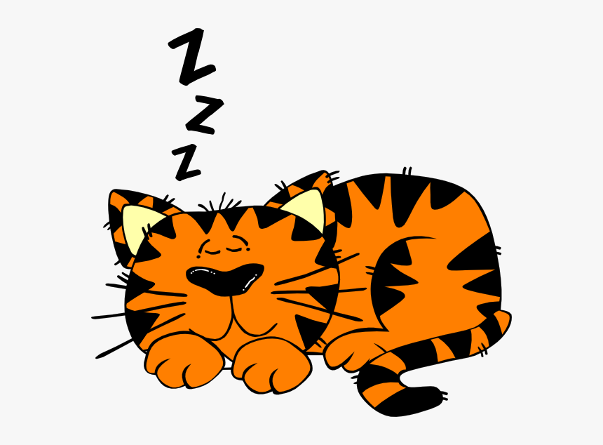 Can T Sleep Clipart - Clipart Sleeping Cat, HD Png Download, Free Download