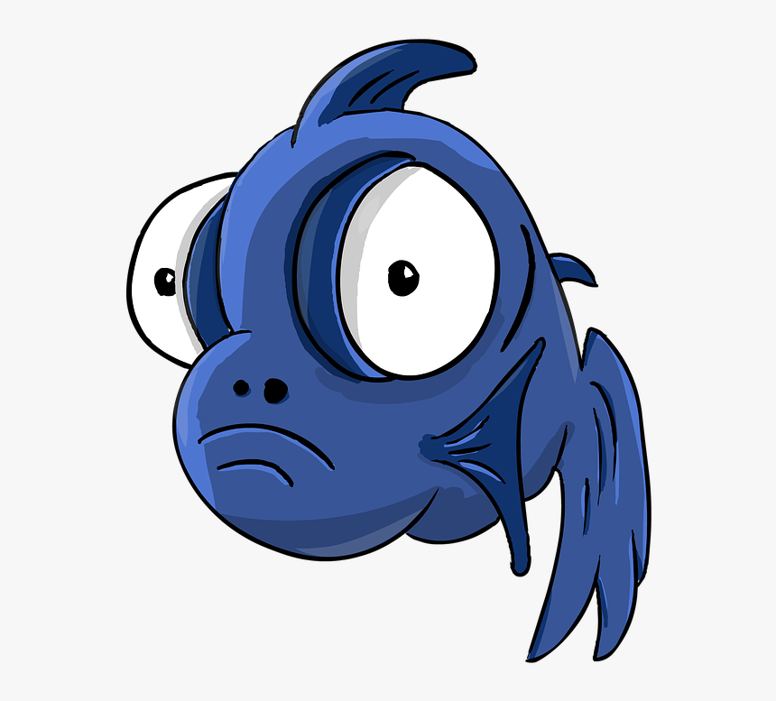 Fish, Fish-telescope, Cartoon, Small Fish, Big Eyes - Cartoon Fish With Big Eyes, HD Png Download, Free Download