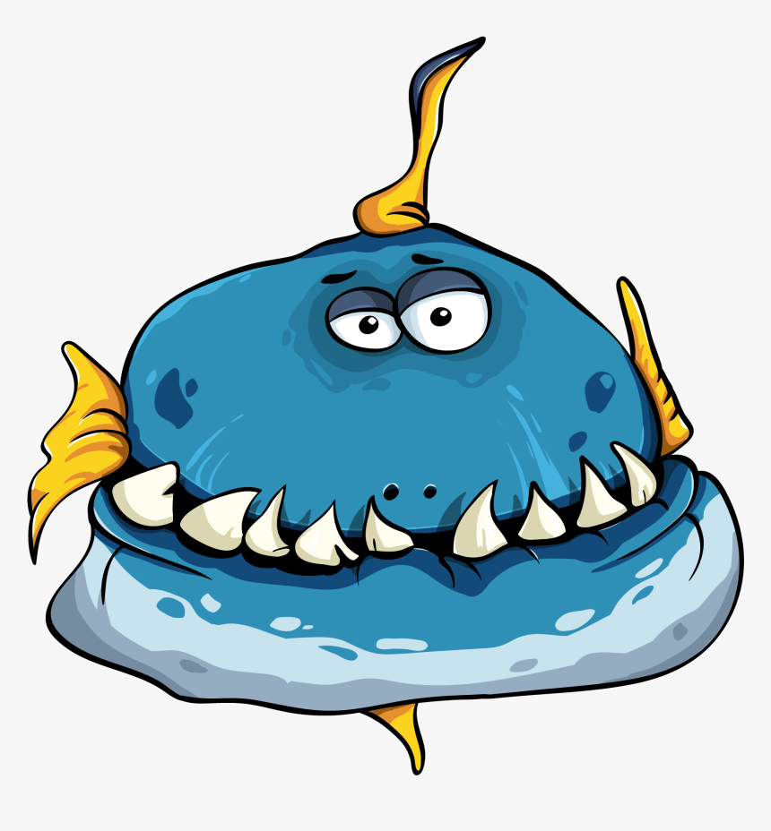 Fish, Toothy, Cartoon, Animated, Funny - Cartoon Fish, HD Png Download, Free Download