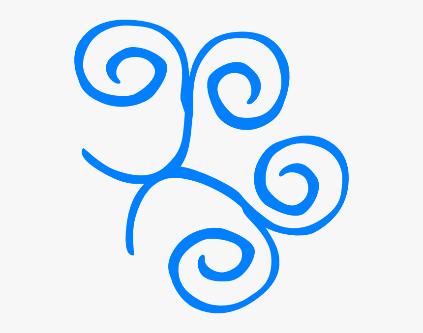 Blue Swirl Frame Top Right Corner Svg Clip Arts - Top Corner Blue Swirl, HD Png Download, Free Download