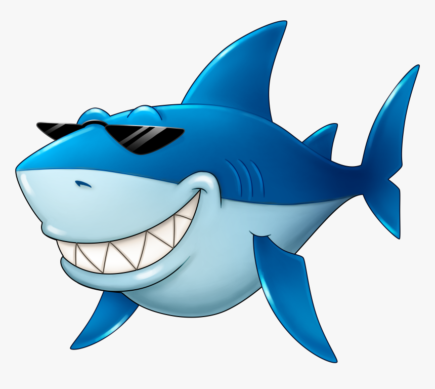 Transparent Cartoon Fish Png - Transparent Shark Cartoon Png, Png Download, Free Download