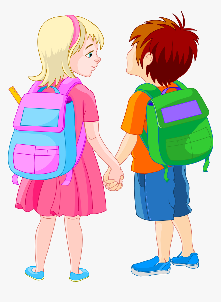Children Going To School Clipart - Kids Going To School Clipart, HD Png Download, Free Download