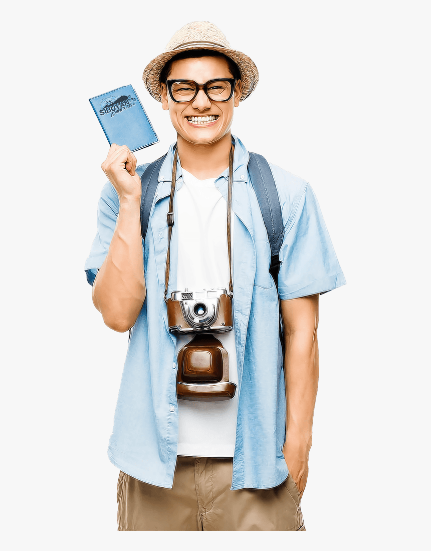 Tourist With Sibuyan Adventure Guide - Male Tourist Png, Transparent Png, Free Download