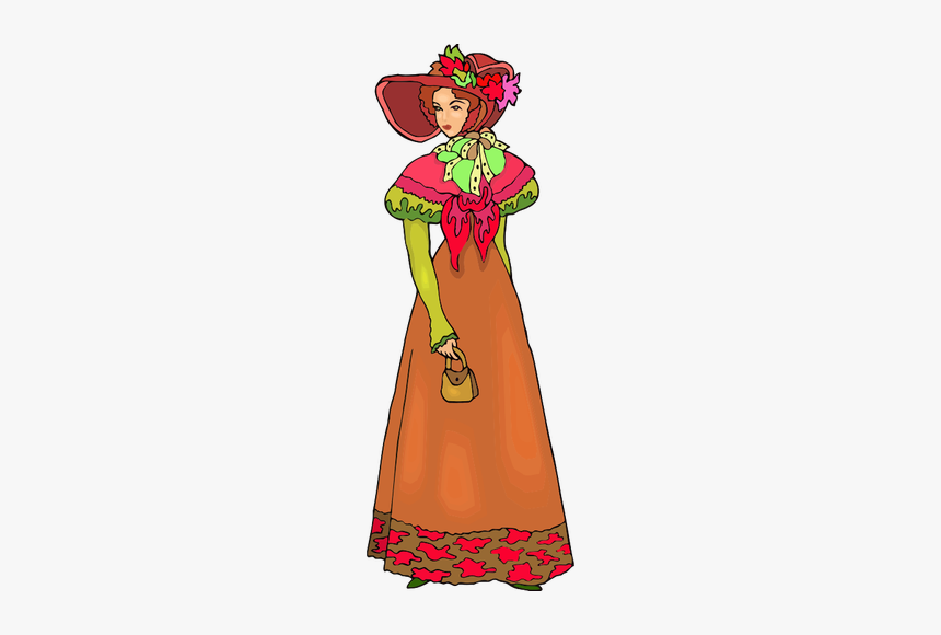 Fancy Lady In Brown - Clip Art, HD Png Download, Free Download
