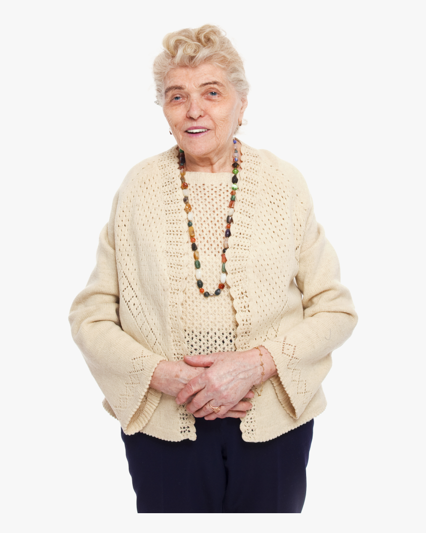 Download No Back Transparent - Elderly Woman Transparent Background, HD Png Download, Free Download