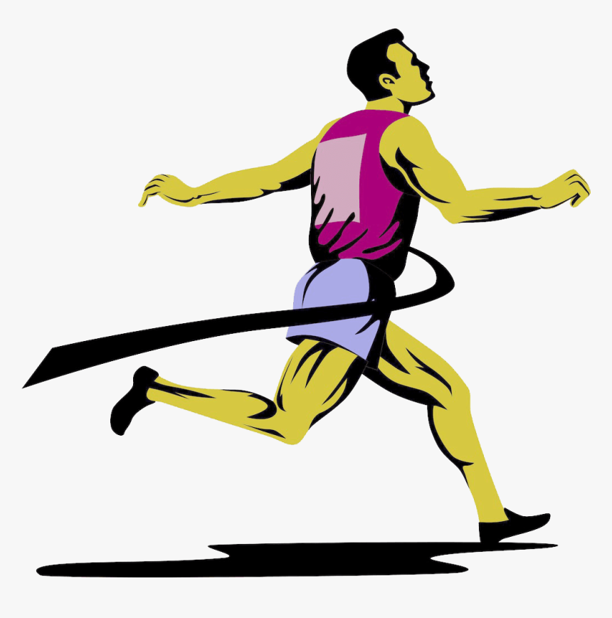 100 Meter Race Drawing, HD Png Download, Free Download