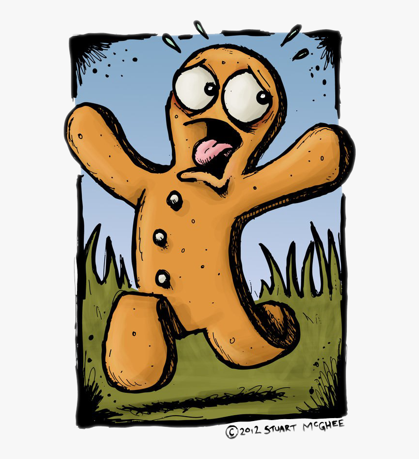 Running Gingerbread Man Png Image - Gingerbread Man Running, Transparent Png, Free Download