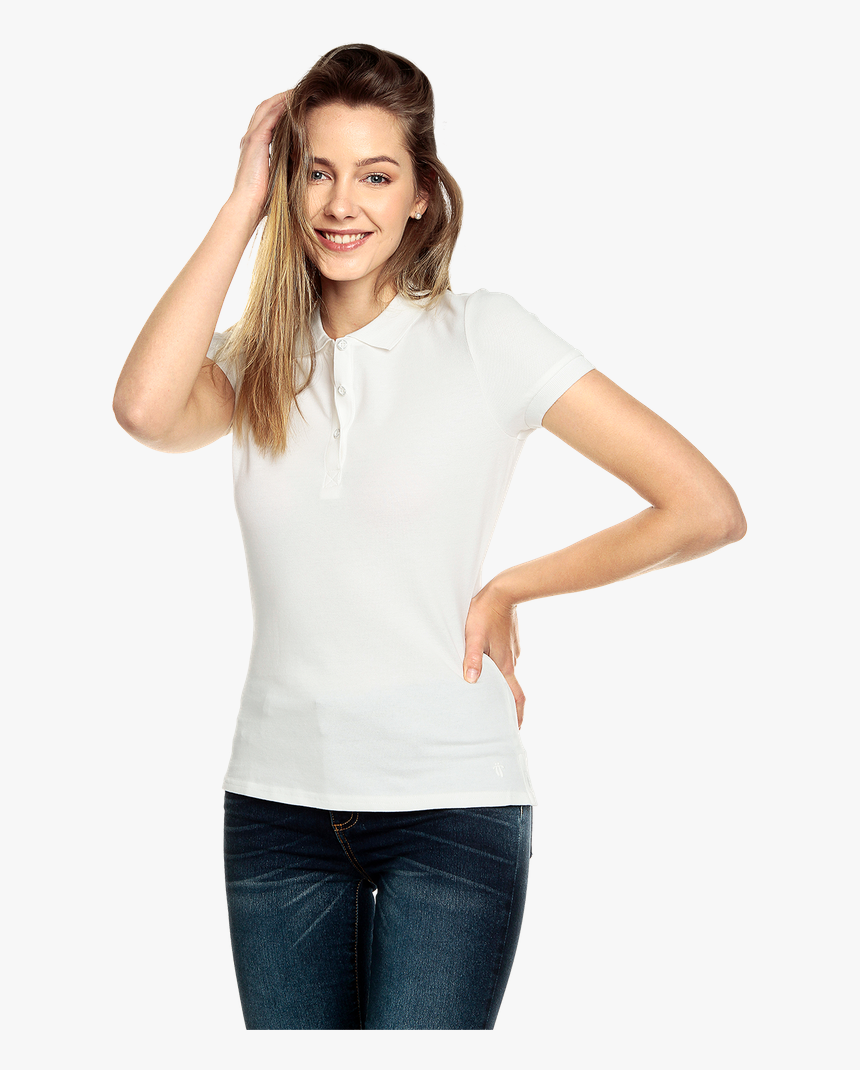 Polo Para Mujer Chechi Blanco Blanco White - Polo Blanco Para Mujer, HD Png Download, Free Download