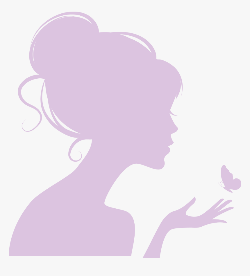 Girl Hair Silhouette Png, Transparent Png, Free Download