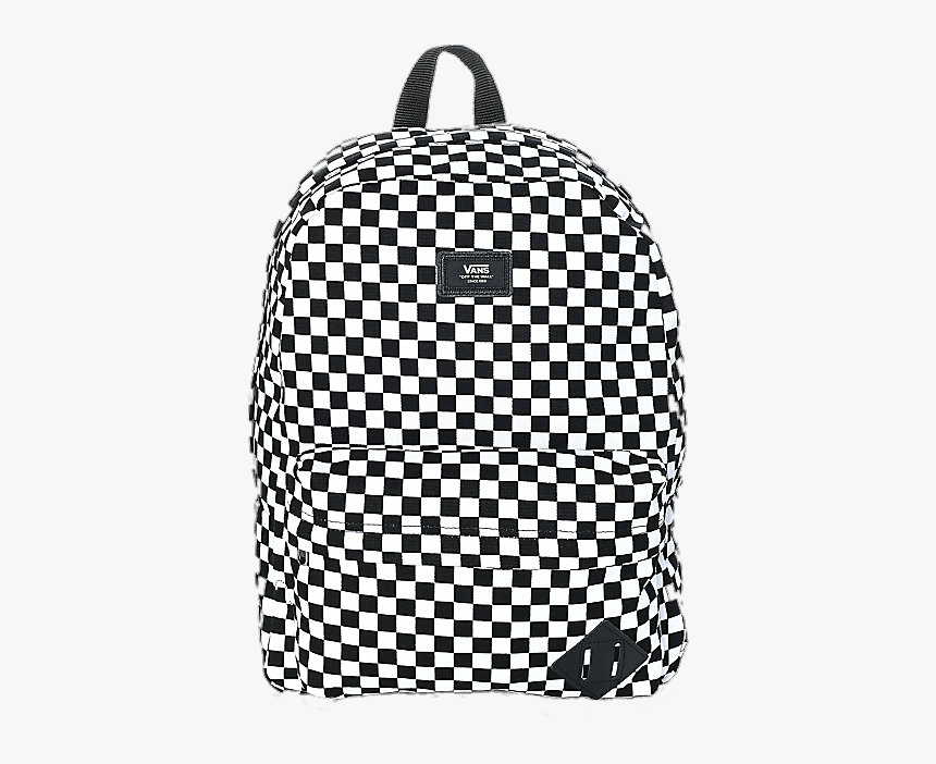 Aesthetic, Backpack, And Checkered Image - White And Black Checkered Backpack, HD Png Download, Free Download