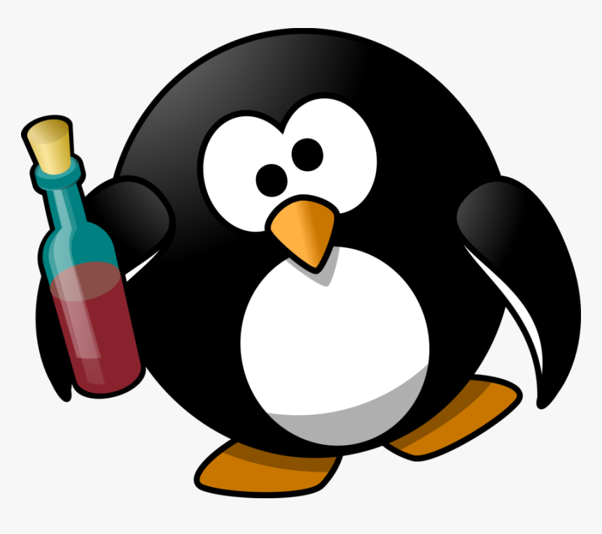 Flightless Bird,beak,bird - Drunk Penguin, HD Png Download, Free Download