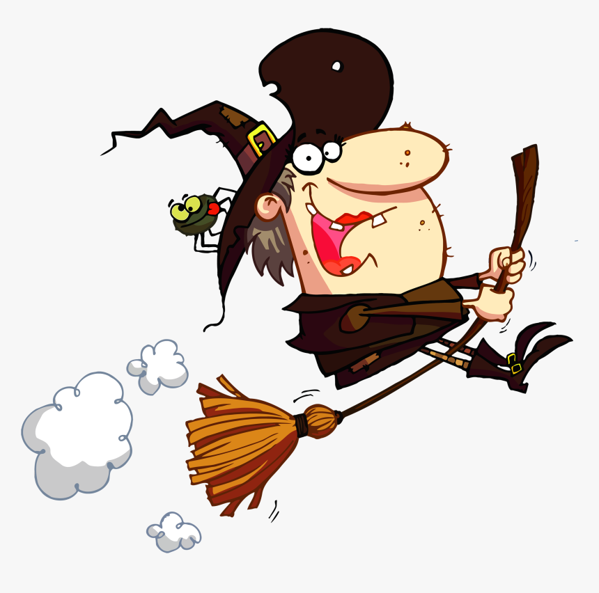 Drunk Witch Cliparts - Funny Halloween Clip Art, HD Png Download, Free Download