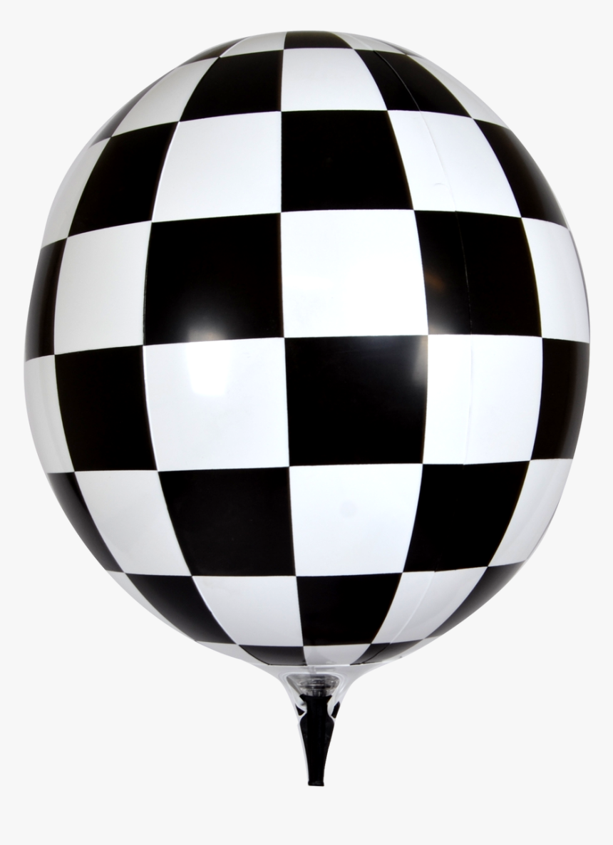 Black Checkered Outdoor Balloon - Checker Distortion, HD Png Download, Free Download