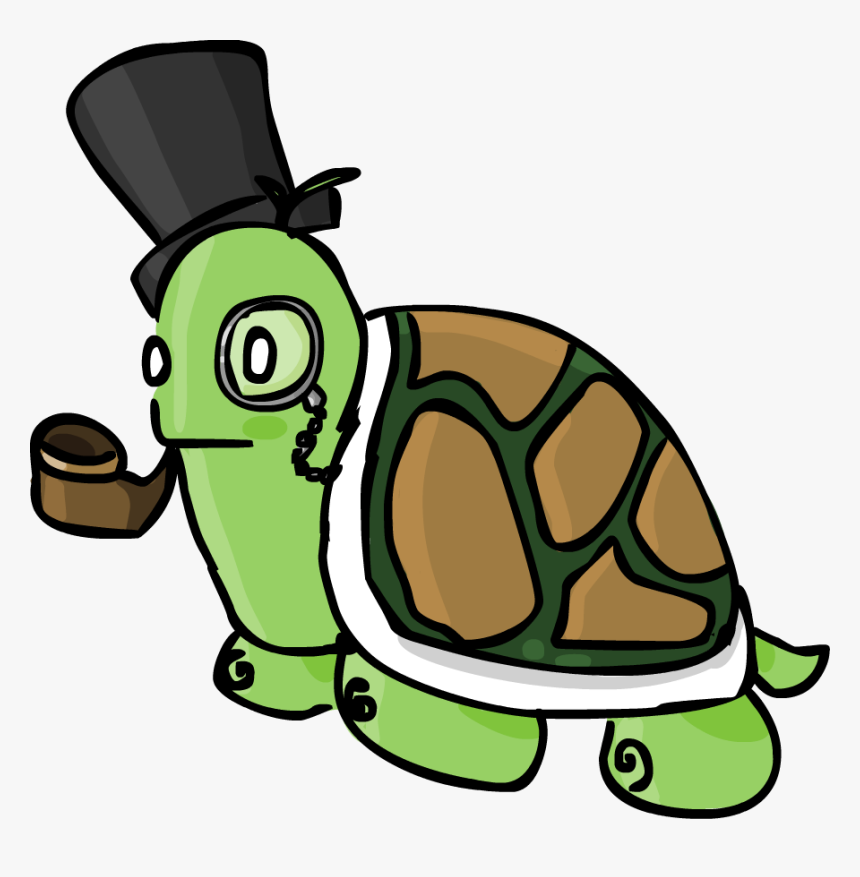 Cartoon Turtle With A Monocle - Transparent Turtle With Monocle, HD Png Download, Free Download