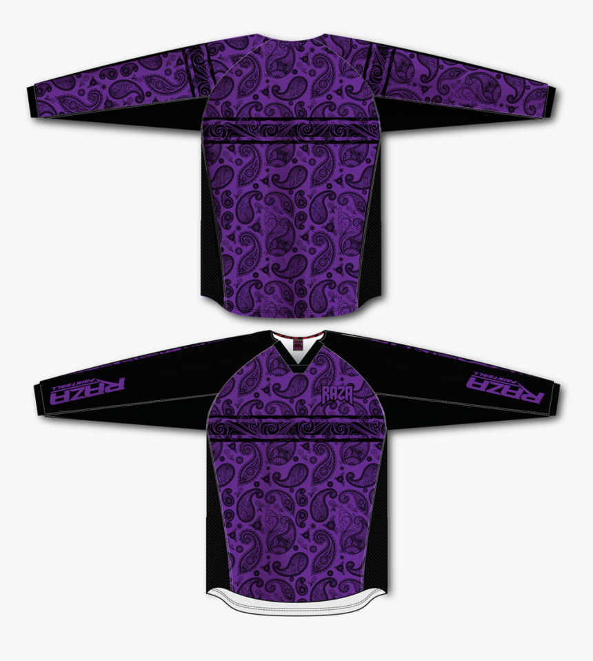 Bandana Purple/black Tm2 Jersey - Red And Black Softball Jerseys, HD Png Download, Free Download