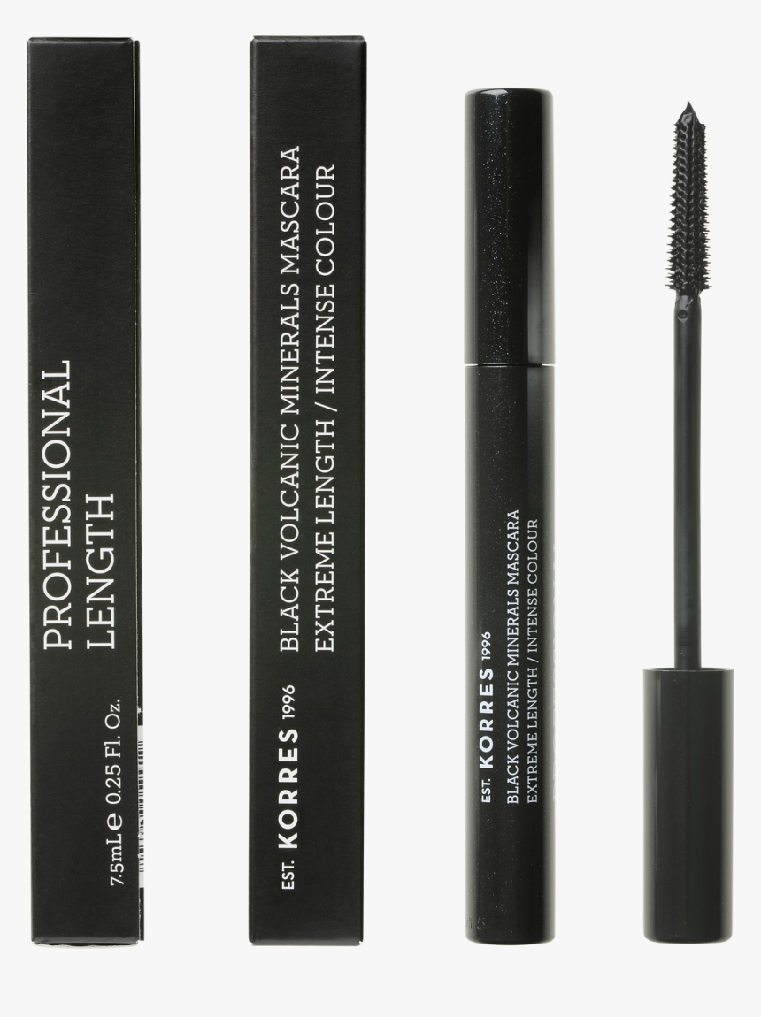 Korres Black Volcanic Minerals Lengthening Mascara - Mascara, HD Png Download, Free Download