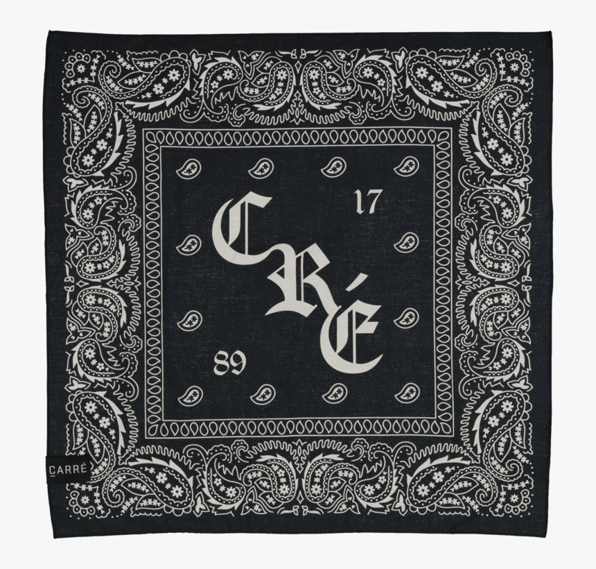 Carré Bandit Bandana Black - Blue Bandana, HD Png Download, Free Download