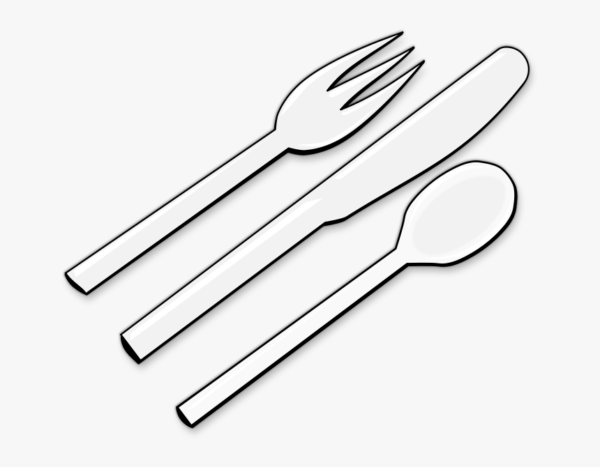 Flatware Clipart - Plastic Spoon And Fork Clipart, HD Png Download, Free Download