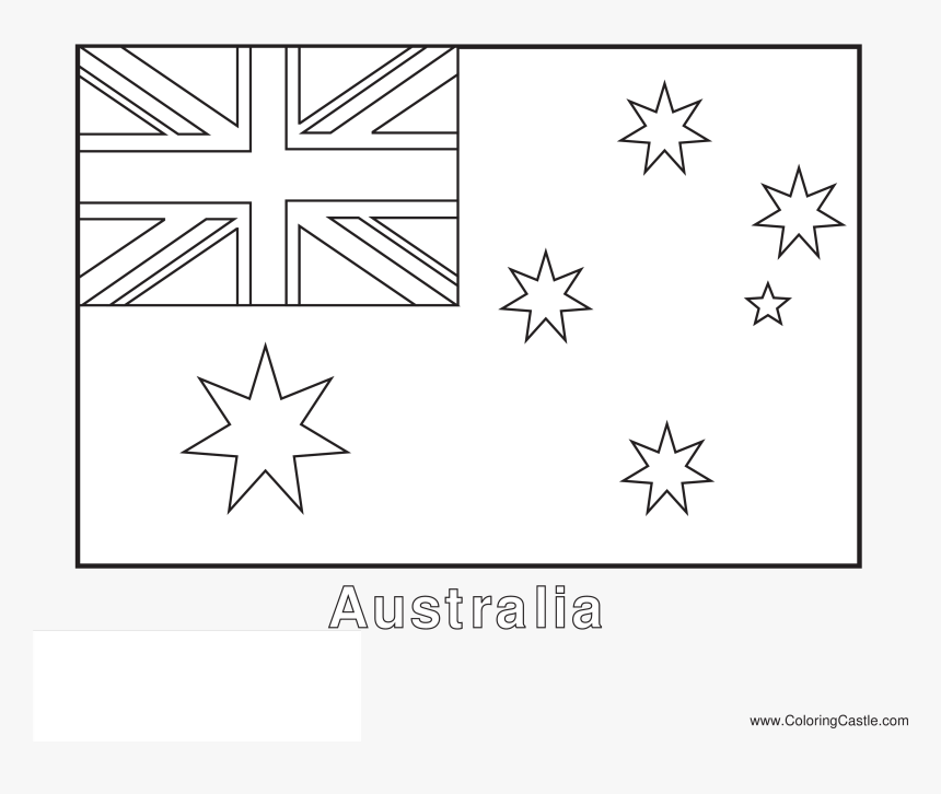 Colorsheet Flag Australia Main Image - Australian Flag To Colour, HD Png Download, Free Download