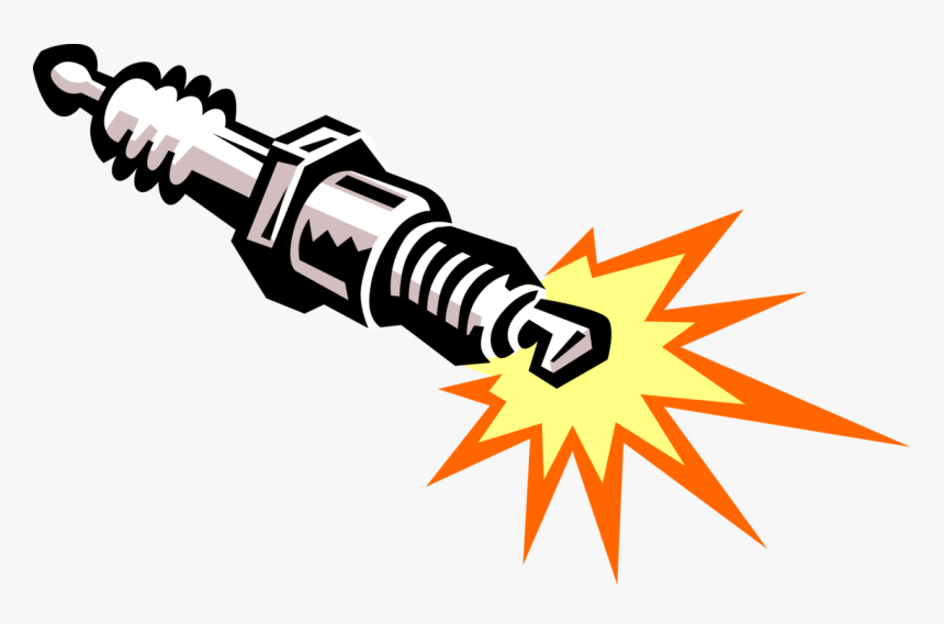 Vector Illustration Of Spark Plug Ignition System To - Spark Plug Vector Png, Transparent Png, Free Download