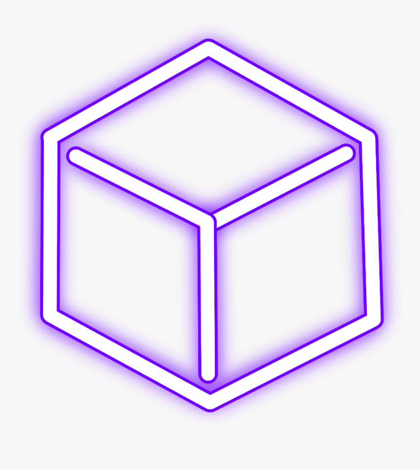 #neon #cube #freetoedit #square #purple #glow #light - Neon Pink Light Square, HD Png Download, Free Download