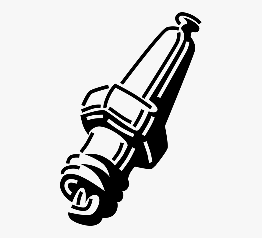 Vector Illustration Of Spark Plug Ignition System To - Hand, HD Png Download, Free Download