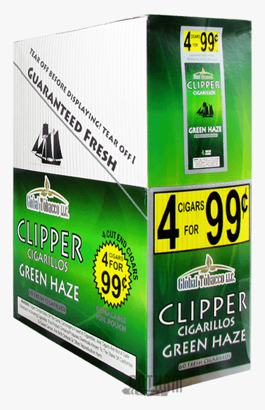 Clipper Cigarillos Green Haze Box - Sign, HD Png Download, Free Download