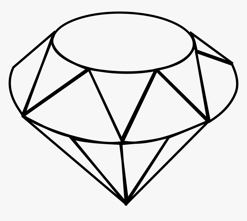 Diamond Clipart Black And White, HD Png Download, Free Download