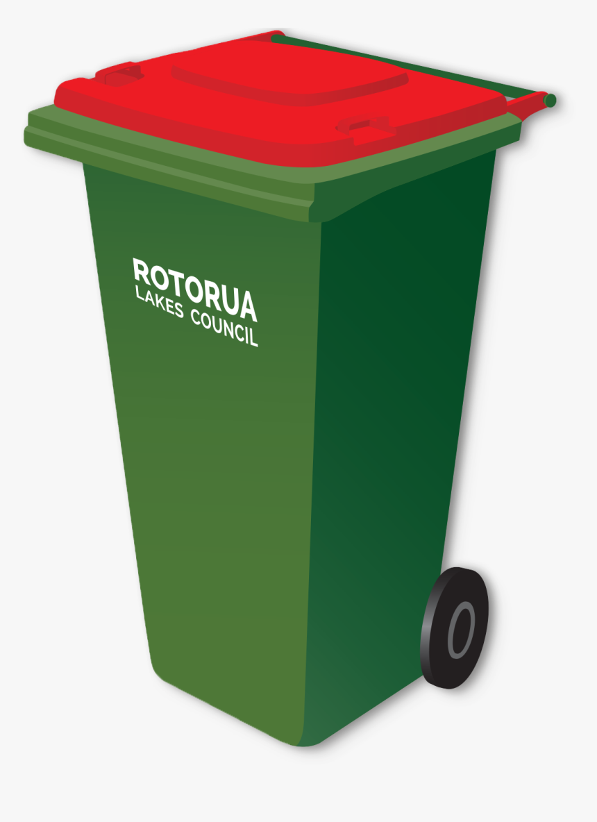 Red Bin Household Rubbish - Clipart Wheelie Bin Png, Transparent Png, Free Download