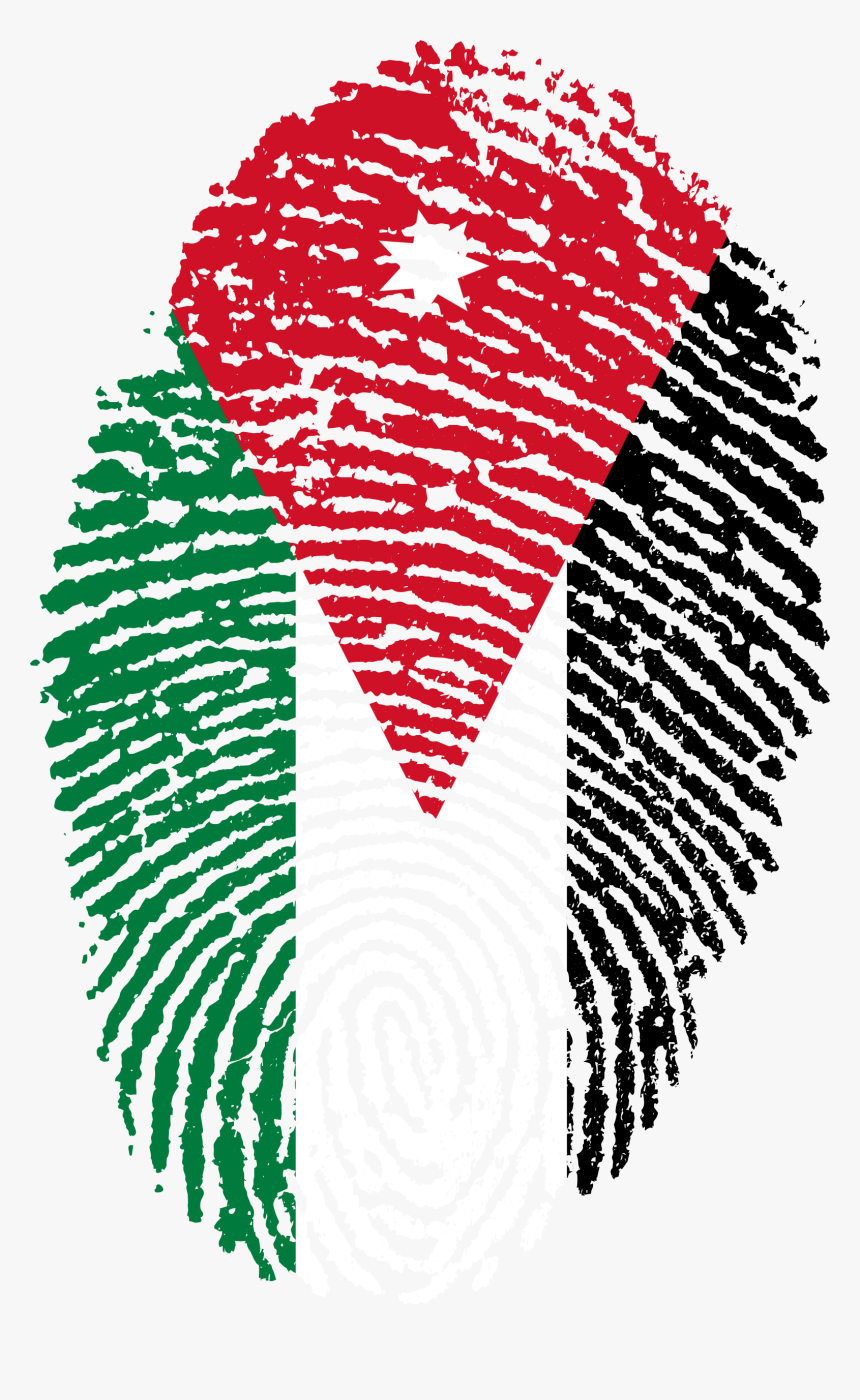 Jordan Flag Fingerprint, HD Png Download, Free Download