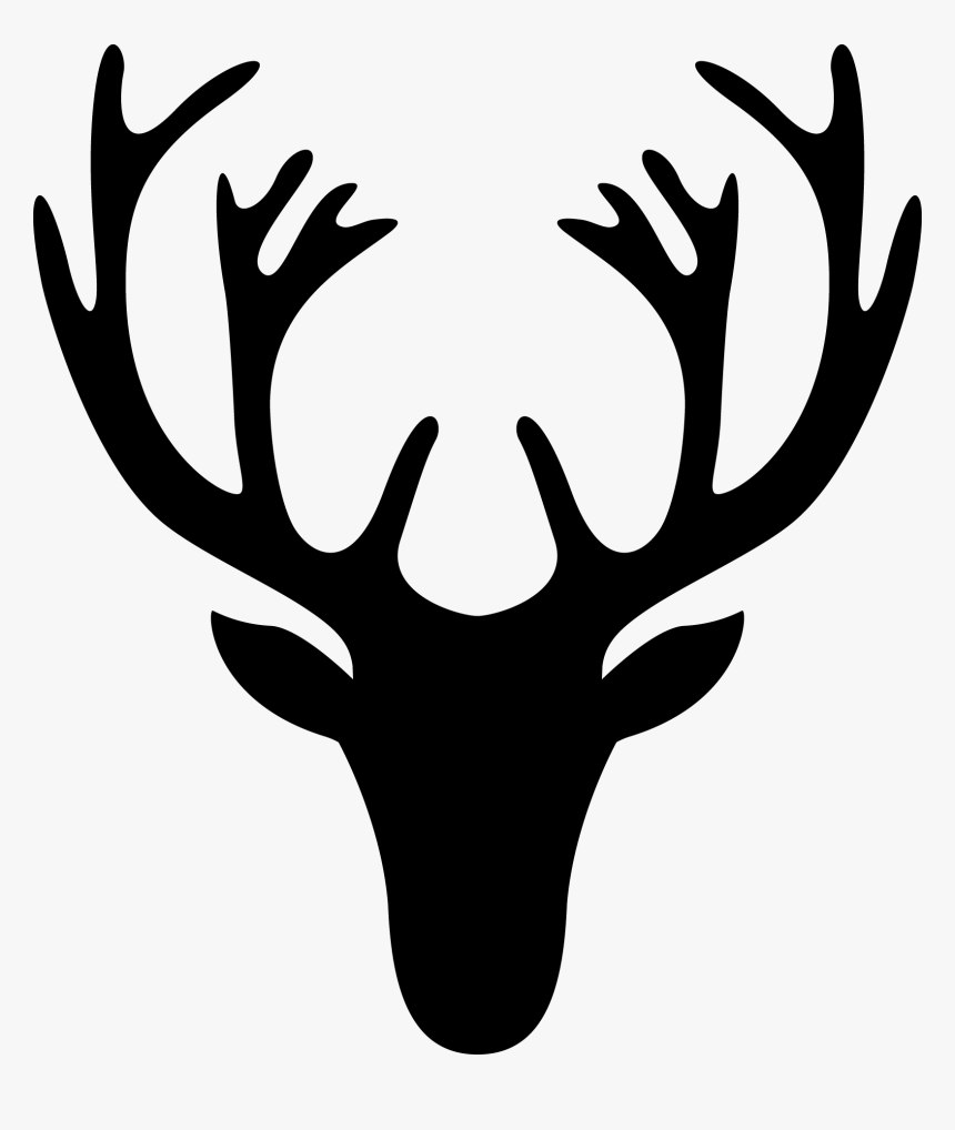 Deer Head Silhouette Png, Transparent Png, Free Download