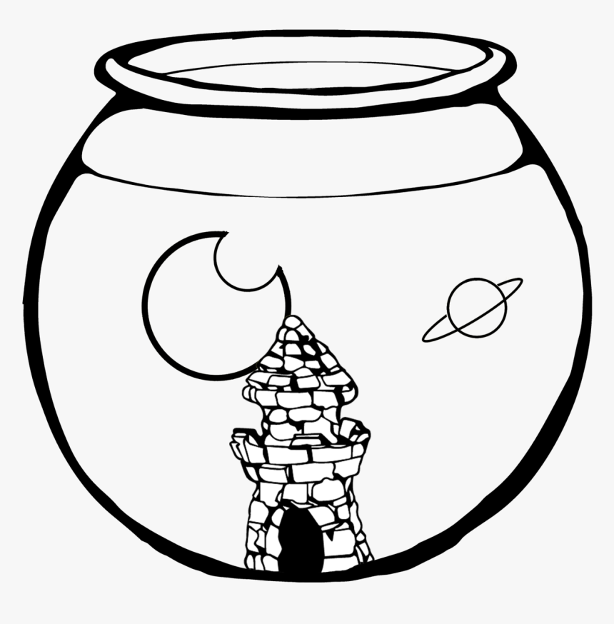 Clip Art Fishbowl Drawing, HD Png Download, Free Download